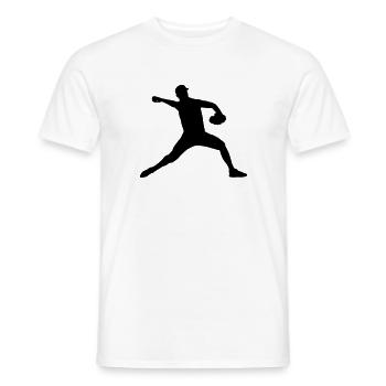 Baseball Spieler - Männer T-Shirt - Weiß - Vorne - AI Model Male 178 dark (178cm)