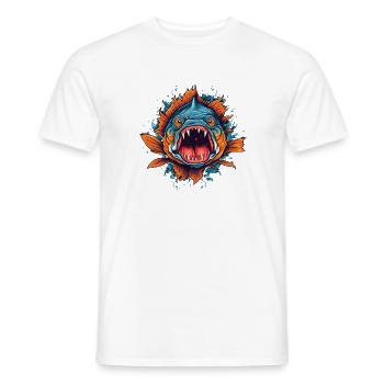fish head 3 - T-shirt homme - blanc - Devant - AI Model Male 178 dark (178cm)