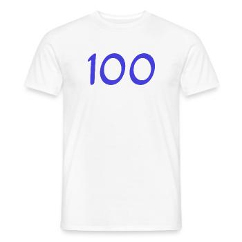 100. 100 JAHRE. 100-JÄHRIGES JUBILÄUM. 100. GEBURTSTAG - Männer T-Shirt - Weiß - Vorne - AI Model Male 178 dark (178cm)