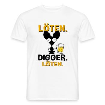 Löten Digga Löten Bier Hund - Männer T-Shirt - Weiß - Vorne - AI Model Male 178 dark (178cm)