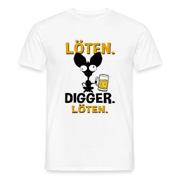 Löten Digga Löten Bier Hund - Männer T-Shirt - Weiß - Vorne - AI Model Male 178 dark (178cm)