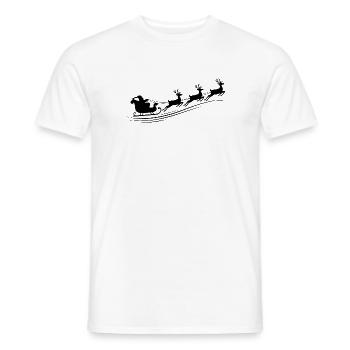 Weihnachtsmann Schlitten Rentiere - Männer T-Shirt - Weiß - Vorne - AI Model Male 178 dark (178cm)