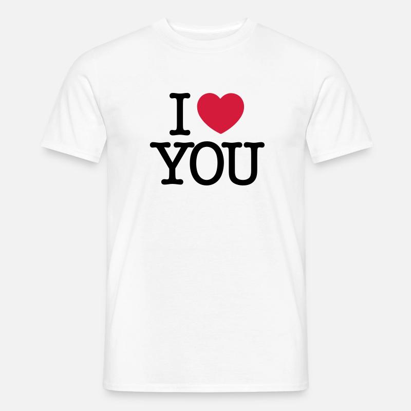 ich hab dich lieb - Männer T-Shirt - Weiß