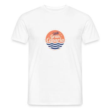 Tee-shirt Grande Canarie - T-shirt homme - blanc - Devant - AI Model Male 178 dark (178cm)