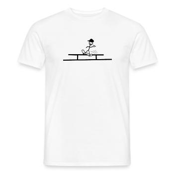 Skateboard Grind Rail Shaka Cool Hip Hop - Men's T-Shirt - white - Front - AI Model Male 178 dark (178cm)