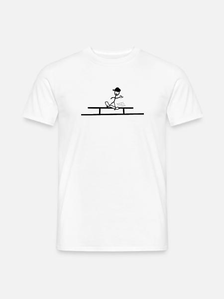 Skateboard Grind Rail Shaka Cool Hip Hop - Männer T-Shirt - Weiß
