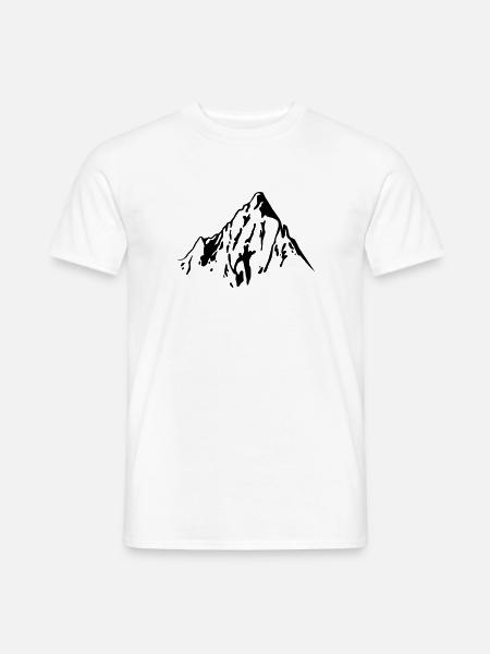 Felsiger Berggipfel - Männer T-Shirt - Weiß