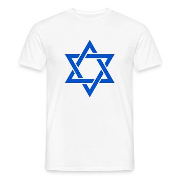Davidstern israel - Männer T-Shirt - Weiß - Vorne - AI Model Male 178 dark (178cm)