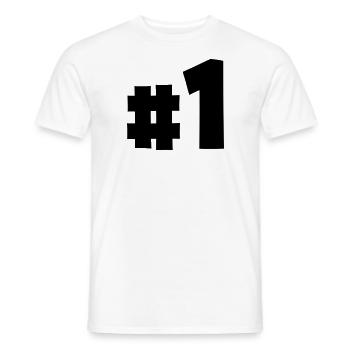 Top 1 - Men's T-Shirt - white - Front - AI Model Male 178 dark (178cm)