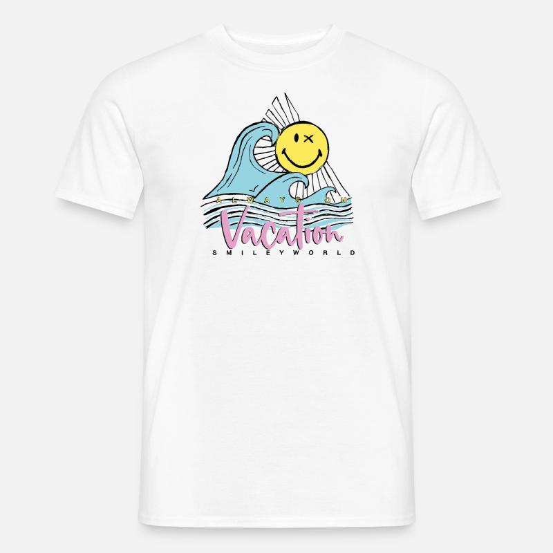 SmileyWorld Immer Im Urlaub - T-shirt herr - vit