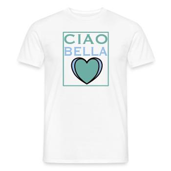 CIAO BELLA - Männer T-Shirt - Weiß - Vorne - AI Model Male 178 dark (178cm)
