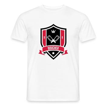 Boucher - T-shirt homme - blanc - Devant - AI Model Male 178 dark (178cm)