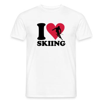 I love Skiing - Ski - Männer T-Shirt - Weiß - Vorne - AI Model Male 178 dark (178cm)
