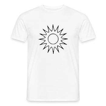 Sonne Zeichnung Natur Skizze schwarz - Männer T-Shirt - Weiß - Vorne - AI Model Male 178 dark (178cm)