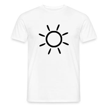 Sonne Zeichnung Natur Skizze schwarz - Männer T-Shirt - Weiß - Vorne - AI Model Male 178 dark (178cm)
