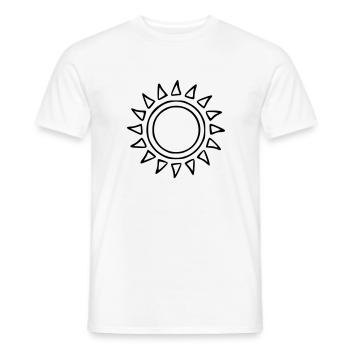 Sonne Zeichnung Natur Skizze schwarz - Männer T-Shirt - Weiß - Vorne - AI Model Male 178 dark (178cm)
