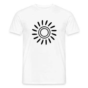 Sonne Zeichnung Natur Skizze schwarz - Männer T-Shirt - Weiß - Vorne - AI Model Male 178 dark (178cm)