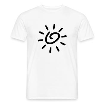 Sonne Zeichnung Natur Skizze schwarz - Männer T-Shirt - Weiß - Vorne - AI Model Male 178 dark (178cm)
