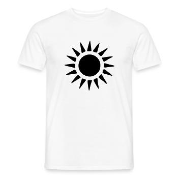 Sun Drawing Nature Sketch black - Men's T-Shirt - white - Front - AI Model Male 178 dark (178cm)