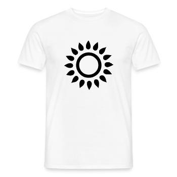 Sonne Zeichnung Natur Skizze schwarz - Männer T-Shirt - Weiß - Vorne - AI Model Male 178 dark (178cm)
