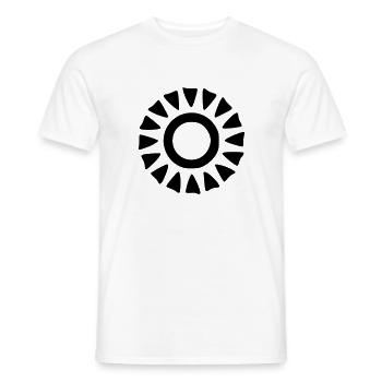 Sonne Zeichnung Natur Skizze schwarz - Männer T-Shirt - Weiß - Vorne - AI Model Male 178 dark (178cm)