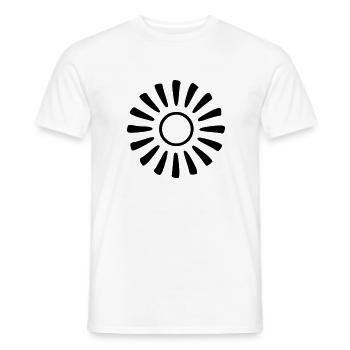 Sonne Zeichnung Natur Skizze schwarz - Männer T-Shirt - Weiß - Vorne - AI Model Male 178 dark (178cm)