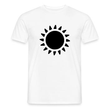 Sonne Zeichnung Natur Skizze schwarz - Männer T-Shirt - Weiß - Vorne - AI Model Male 178 dark (178cm)