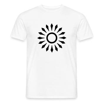 Sonne Zeichnung Natur Skizze schwarz - Männer T-Shirt - Weiß - Vorne - AI Model Male 178 dark (178cm)