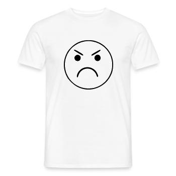 Emoji sketch evil black - T-shirt homme - blanc - Devant - AI Model Male 178 dark (178cm)