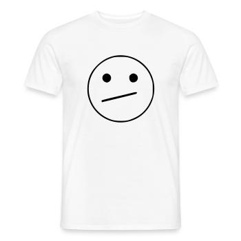 Emoji Skizze neutral schwarz - Männer T-Shirt - Weiß - Vorne - AI Model Male 178 dark (178cm)
