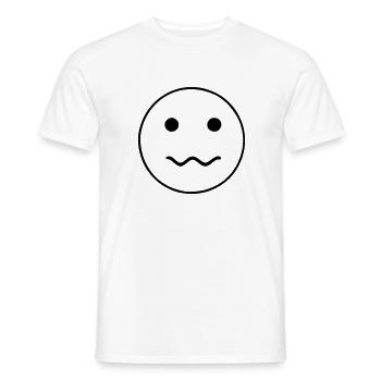Emoji sketch nerveux noir - T-shirt homme - blanc - Devant - AI Model Male 178 dark (178cm)