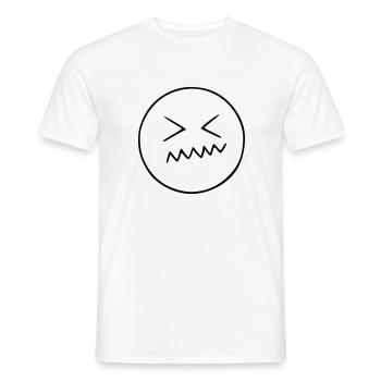 Le croquis emoji agace le noir - T-shirt homme - blanc - Devant - AI Model Male 178 dark (178cm)
