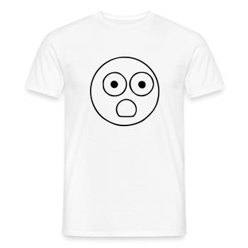 Le croquis emoji surprend le noir - T-shirt homme - blanc - Devant - AI Model Male 178 dark (178cm)