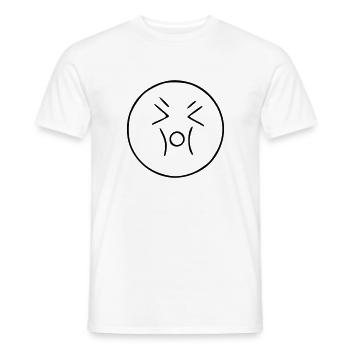 Emoji sketch blow black - Men's T-Shirt - white - Front - AI Model Male 178 dark (178cm)