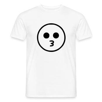 Emoji sketch kiss black - Men's T-Shirt - white - Front - AI Model Male 178 dark (178cm)