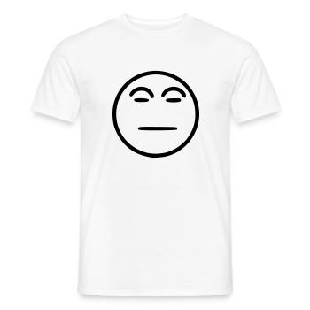 Emoji Skizze neutral schwarz - Männer T-Shirt - Weiß - Vorne - AI Model Male 178 dark (178cm)