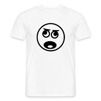 Emoji sketch scream black - Men's T-Shirt - white - Front - AI Model Male 178 dark (178cm)