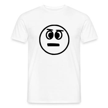 Emoji Skizze neutral schwarz - Männer T-Shirt - Weiß - Vorne - AI Model Male 178 dark (178cm)