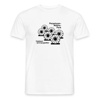 Perpetuum Mobile Park - Männer T-Shirt - Weiß - Vorne - AI Model Male 178 dark (178cm)