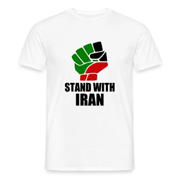 Stand with iran - Men's T-Shirt - white - Front - AI Model Male 178 dark (178cm)
