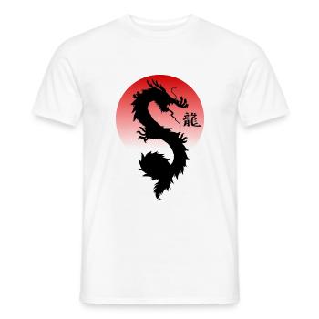 Dragon asie japon - T-shirt homme - blanc - Devant - AI Model Male 178 dark (178cm)