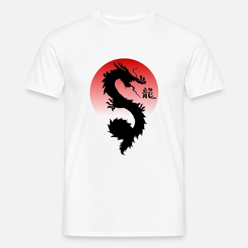 Drache Asien Japan - Männer T-Shirt - Weiß