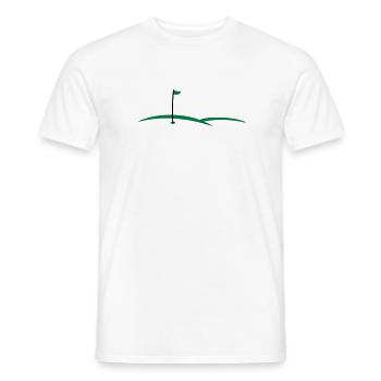 Trou de golf 2c - T-shirt homme - blanc - Devant - AI Model Male 178 dark (178cm)