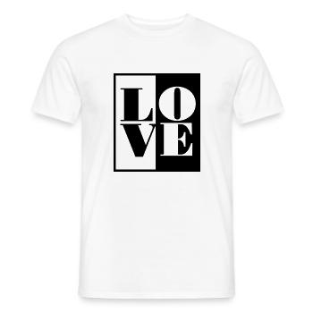 Love Amour Cadeau de Saint Valentin - T-shirt homme - blanc - Devant - AI Model Male 178 dark (178cm)