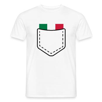 Italia Italy Italy country flag gift idea - Men's T-Shirt - white - Front - AI Model Male 178 dark (178cm)