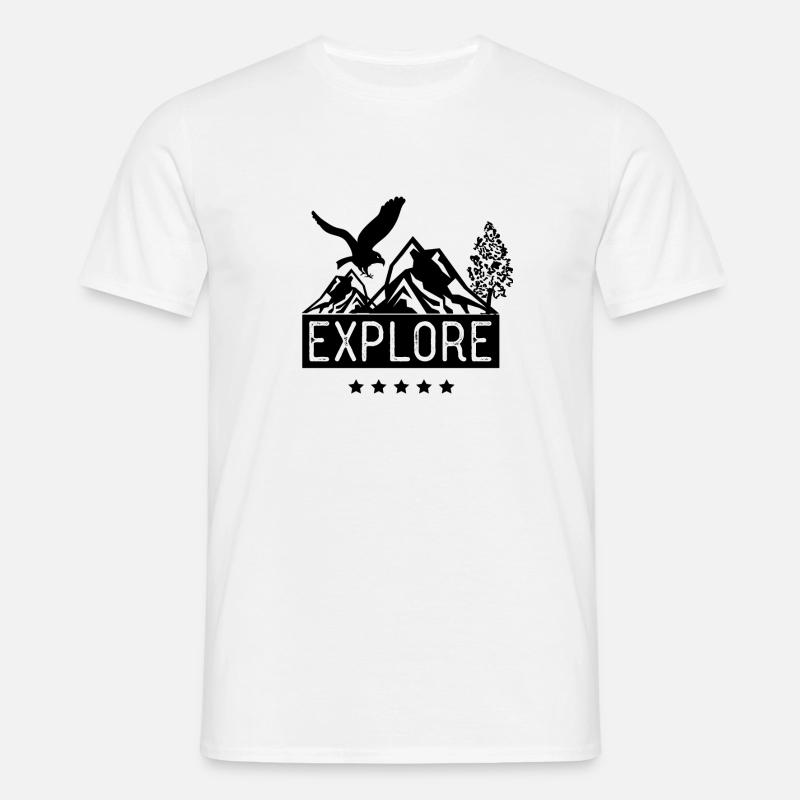 Explore - Männer T-Shirt - Weiß
