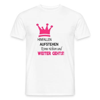 krone_weiter_gehts_4 - Männer T-Shirt - Weiß - Vorne - AI Model Male 178 dark (178cm)