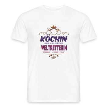 Köchin Weltretterin - Männer T-Shirt - Weiß - Vorne - AI Model Male 178 dark (178cm)
