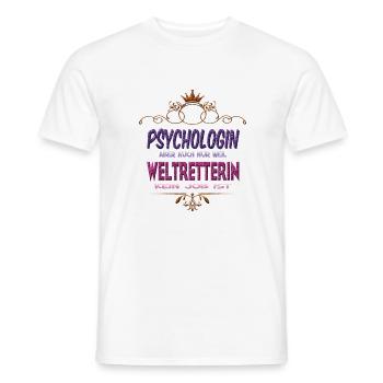 Psychologin Weltretterin - Männer T-Shirt - Weiß - Vorne - AI Model Male 178 dark (178cm)