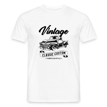 Vintage Classic Car - T-shirt homme - blanc - Devant - AI Model Male 178 dark (178cm)